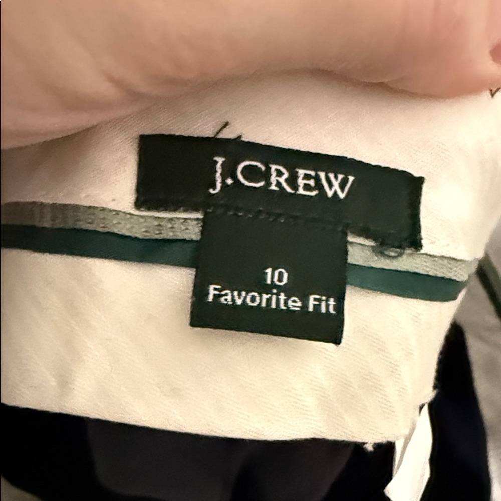 J. Crew Navy Blue 100% Wool Favorite Fit Bootcut Pleated Dress Pants Size 10 - Picture 3 of 5